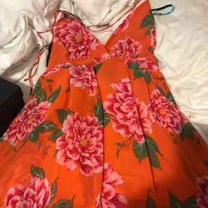 pink boutique orange dress
